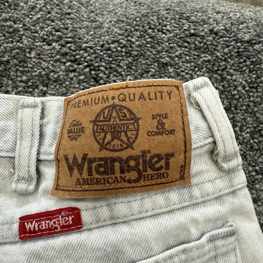 VTG Wrangler Denim Jeans Made in USA 36 x 34 Light Wash Cowboy Western 96501GL - Picture 10 of 13